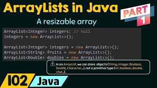 ArrayLists in Java Part 1 [upl. by Acinok]