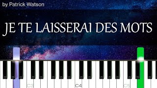 Je te laisserai des mots  Piano Tutorial Sheet Music  MIDI 🔥 [upl. by Daus]