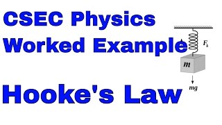 CSEC Physics  Hookes Law Worked Example 1 [upl. by Adnawyt726]