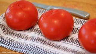 How To Peel amp Seed A Tomato  CleanampDelicious [upl. by Germin]