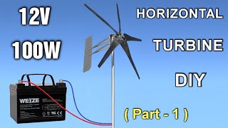 Make 12V  24V 100W DC Motor Powered Wind Turbine Generator  Part  1 [upl. by Richy323]