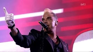 Robbie Williams  Let Me Entertain You Live Bråvalla 2015 [upl. by Nyrhtac]