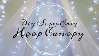 DIY Bedroom Canopy  No Sew amp Super Easy [upl. by Novelc]