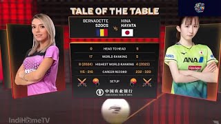 Bernadette Szocs vs Hina Hayata WTT Finals Fukuoka 2024 [upl. by Atiran880]