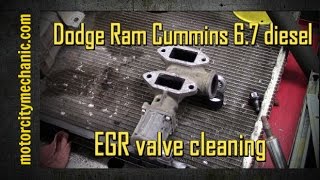 Dodge Cummins 67 EGR cleaning [upl. by Ahseila539]