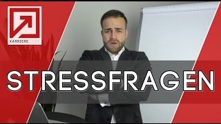 Vorstellungsgespräch  Stressfragen im Vorstellungsgespräch perfekt beantworten [upl. by Nive32]