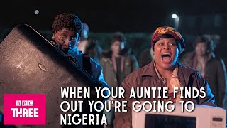 When your Aunties find out you’re travelling  Famalam Series 3 On iPlayer Now [upl. by Enortna]