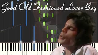 Queen  Good Old Fashioned Lover Boy PianoKaraoke FREE SHEET MUSIC IN DESC As Played by Queen [upl. by Ael936]