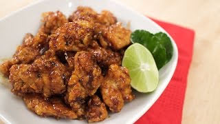 Hot Thai Chicken  Fried Chicken in Sweet Chili Lime Sauce Recipe [upl. by Eohce266]