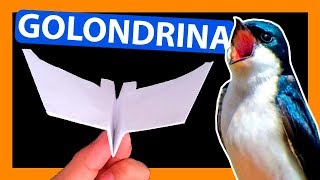 Como hacer un AVION DE PAPEL GOLONDRINA fácil y que vuele mucho [upl. by Orin69]