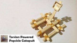 Popsicle Catapult Torsion  Craft Showcase [upl. by Adaurd]