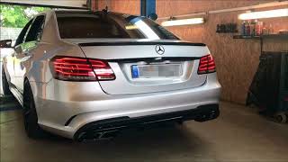 Underground Exhaust Mercedes W212 E63 AMG Stage 3 Sound loud V8 Biturbo [upl. by Shabbir]