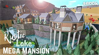 Bloxburg  Rustic Lake Mega Mansion  Build Part 14 Roblox [upl. by Giavani]