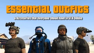 GTA V Online Essential outfits amp Accessories that everyone should have [upl. by Otrebire]