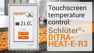 Touchscreen temperature control thermostat SchlüterDITRAHEATER3 [upl. by Eylsel]