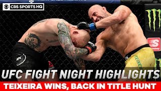 UFC Fight Night highlights Teixeira brutalizes Smith in dominant TKO victor  CBS Sports HQ [upl. by Ailad]