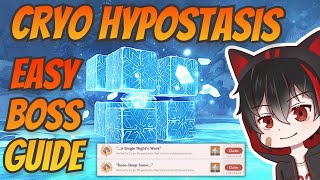 Cryo Hypostasis Cube Easy Boss Guide  Genshin Impact [upl. by Arahat371]