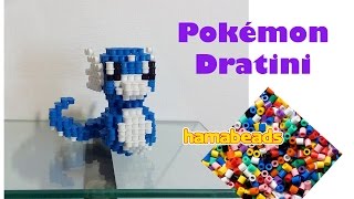 3D perler beads hama beads pyssla Pokemon Dratini assembly [upl. by Uba606]