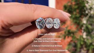 Diamond vs Moissanite  Oval Cut [upl. by Deevan372]