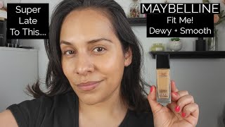 Maybelline Fit Me Dewy  Smooth Foundation Review and Demo [upl. by Weywadt]