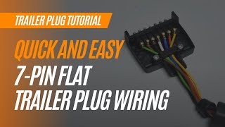 How To Wire A 7Pin Flat Trailer Plug Quickly And Easily [upl. by Adnilab]