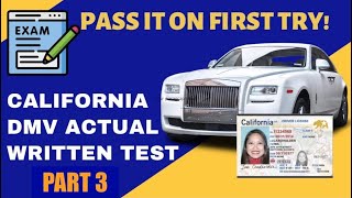 CALIFORNIA DMV WRITTEN TEST  PRACTICE TEST 2023 [upl. by Sefton]