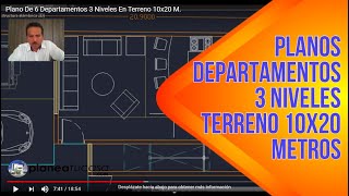 Plano De 6 Departamentos 3 Niveles En Terreno 10x20 M [upl. by Naniac]