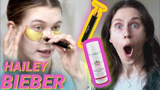 Esthetician Reacts to Hailey Biebers Skincare Routine [upl. by Nelloc887]