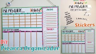 Pizarra Planificador Mensual y Semanal  Organizador Calendario Semanario  DIY Stickers Caseros [upl. by Obadias]