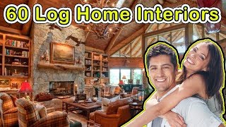 60 Magnificent Interior Log Homes  DIFFERENT STYLES OF HOMES [upl. by Yrrol]