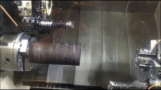 CNC Part Alignment Using Sub Spindle [upl. by Setarcos]