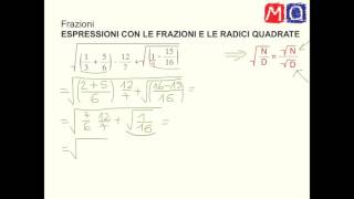 Espressioni con le frazioni e le radici quadrate [upl. by Anada]