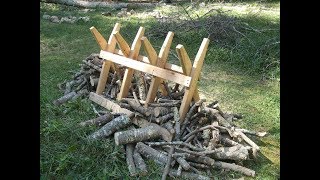 Making a Firewood Sawbuck Stand [upl. by Nevanod]