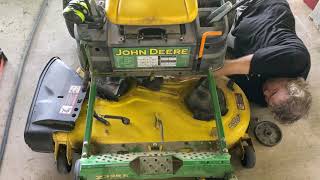 John Deere 335 E ZeroTurn Belt Removal And Install GX25628 [upl. by Bowler]