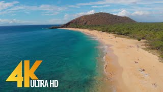 4K Drone Footage  Birds Eye View of Maui Island Hawaii  3 Hour Ambient Drone Film [upl. by Ilat879]