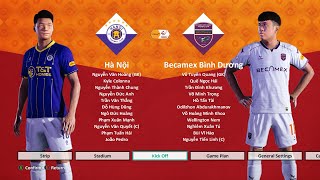 Hà Nội Vs Becamex Bình Dương  VLeague 202425  Matchday 8  PES 2021 [upl. by Saoj]