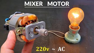 Make 220V AC Generator from Old Mixer Universal Motor [upl. by Nolahs]