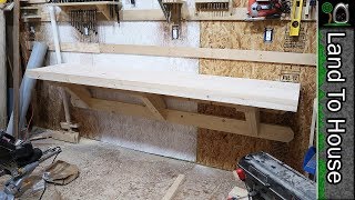 DIY Wall Mount Workbench  Build a Workshop 54 [upl. by Nonarb]