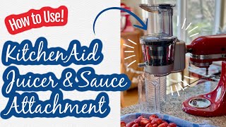 How to Use KitchenAid Juicer amp Sauce Attachment [upl. by Licna815]