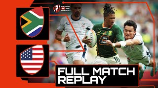 Endtoend CHAOS  South Africa v USA  HSBC London Sevens Rugby [upl. by Asusej]