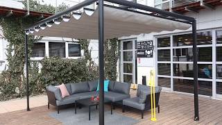 Aluminium pergola with retractable roof [upl. by Emmer365]