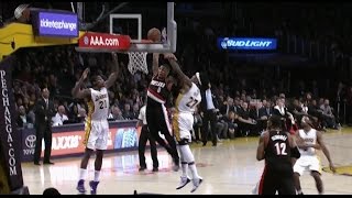 Damian Lillard dunks on the Lakers Portland Trail Blazers at Los Angeles Lakers [upl. by Anialem]