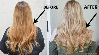 How to Neutralize Brassy Hair to a Gorgeous Blonde [upl. by Avram]