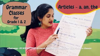 What are Articles  When to use A An and The  Learn English Grammar for Kids by Risha mam Online [upl. by Terris]