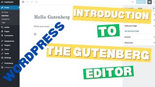 Introduction to the Gutenberg Editor [upl. by Heisser]