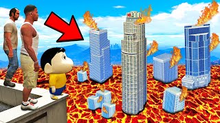 SHINCHAN AND FRANKLIN TRIED THE IMPOSSIBLE LAVA CHALLENGE GTA 5 [upl. by Akimehs548]