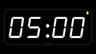 5 MINUET  TIMER amp ALARM  Full HD  COUNTDOWN [upl. by Bron]