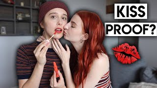 LIPSTICK LESBIANS TEST LIQUID LIPSTICK  KISSING CHALLENGE [upl. by Biagi]