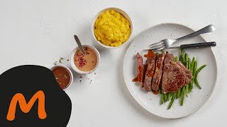 Entrecôte parisienne avec trio de sauces – Recette Migusto [upl. by Astri]