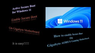 How to enable secure boot on gigabyte motherboard [upl. by Ecilegna511]